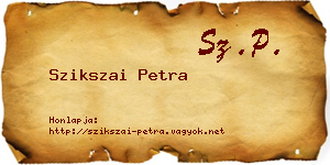 Szikszai Petra névjegykártya